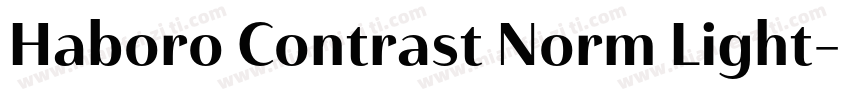 Haboro Contrast Norm Light字体转换